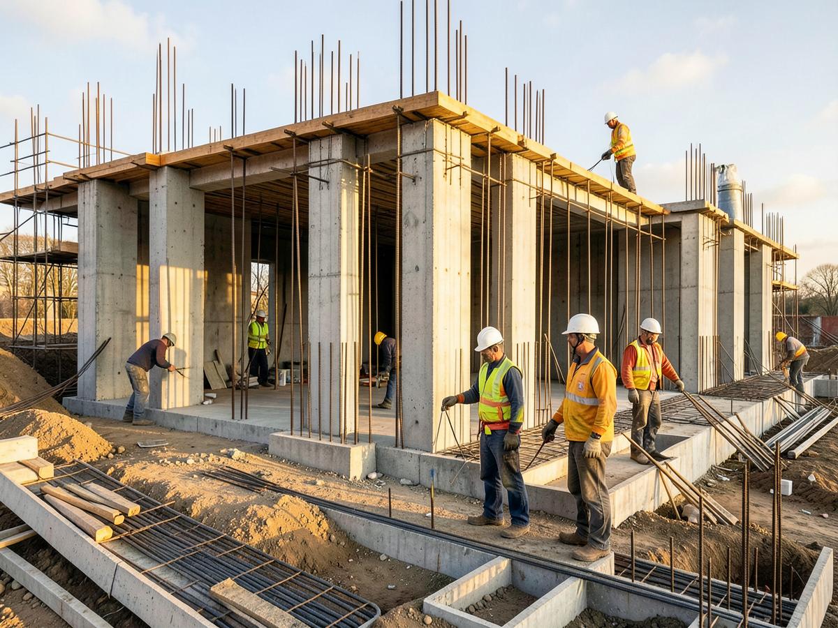 Gros œuvre béton réalisé par LKF Construction à Créteil (94)